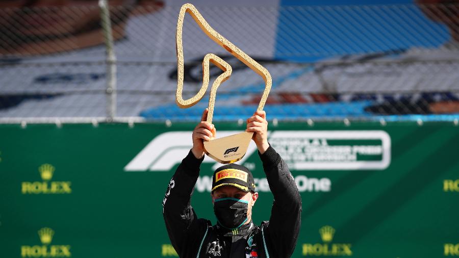 Bottas celebra vitória no Grande Prêmio da Áustria - Mark Thompson/Pool via REUTERS