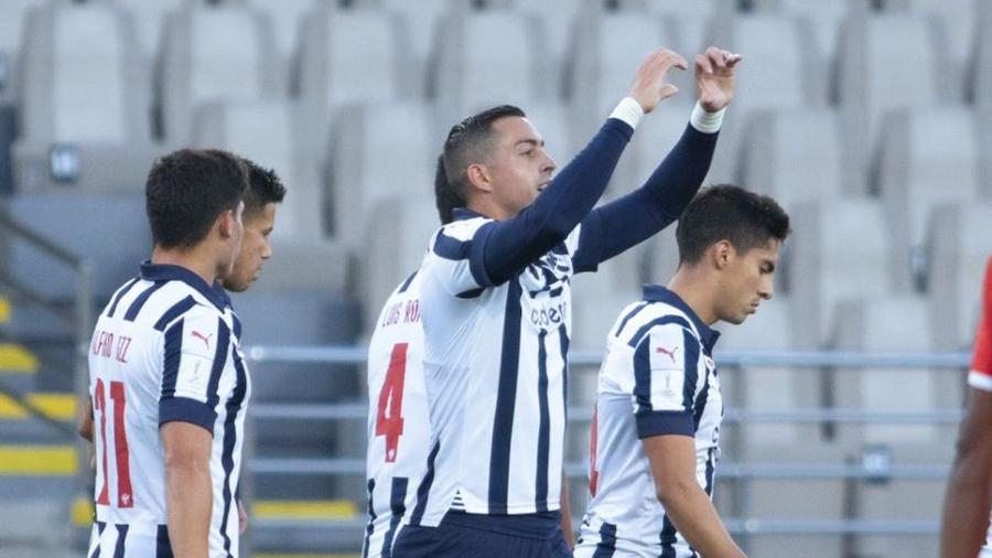 Rogelio Funes Mori comemora gol do Monterrey contra o Al Jazira; atacante fez o segundo gol na vitória por 3 a 1 - Divulgação/Monterrey