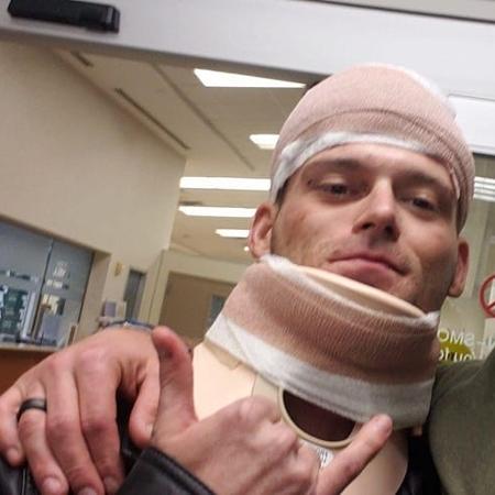 Lutador de MMA Hunter Boone deixou o hospital com 17 pontos na cabeça - Reprodução/Facebook