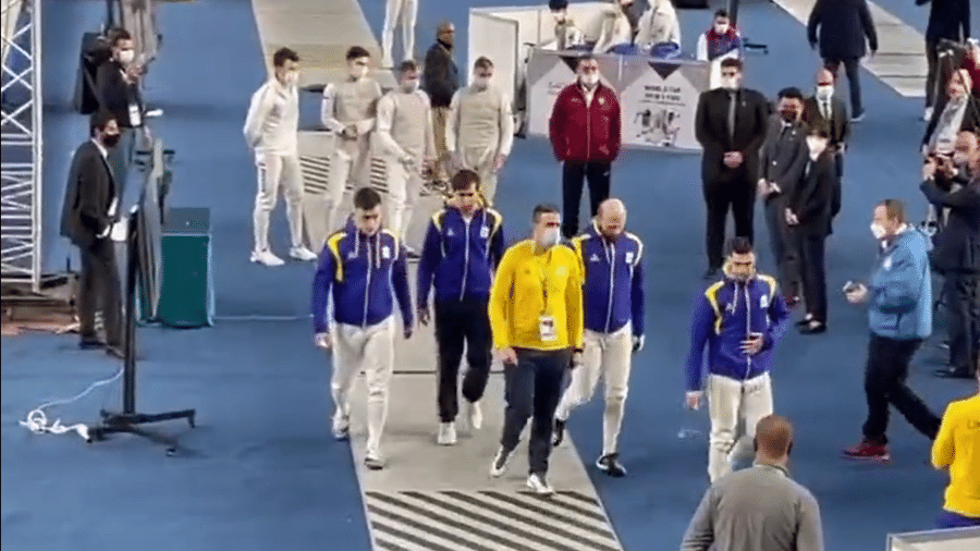 Equipe ucraniana deixa o local da competição - Reprodução/Twitter