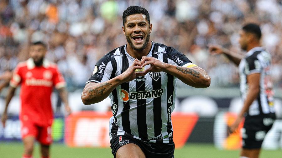 Hulk comemora gol do Atlético-MG sobre o Internacional pela primeira rodada do Brasileirão. Atleticano foi o craque da 1ª rodada - GILSON JUNIO/W9 PRESS/ESTADÃO CONTEÚDO