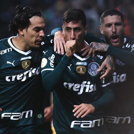 Merentiel marcou para o Palmeiras no clássico contra o Santos, válido pelo Campeonato Brasileiro - Ettore Chiereguini/AGIF