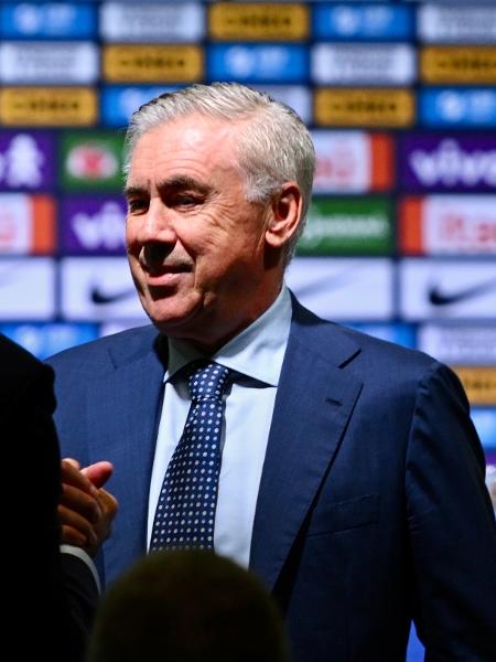 Carlo Ancelotti em sua apresentação como técnico da seleção brasileira Carlo Ancelotti em sua apresentação como técnico da seleção brasileira