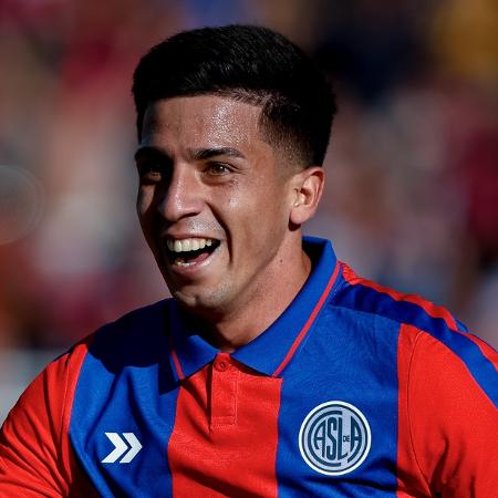 Alexis Cuello comemora gol marcado pelo San Lorenzo, da Argentina