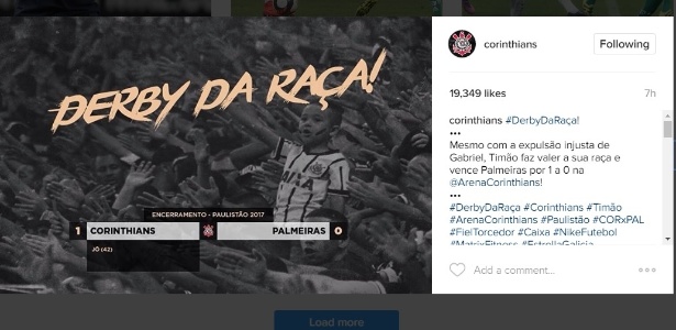 Derby da Raça - Reprodução/Instagram - Reprodução/Instagram
