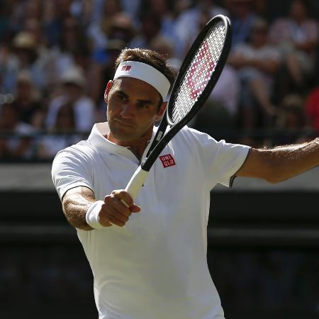 Roger Federer durante o torneio de Wimbledon - Han Yan/Xinhua