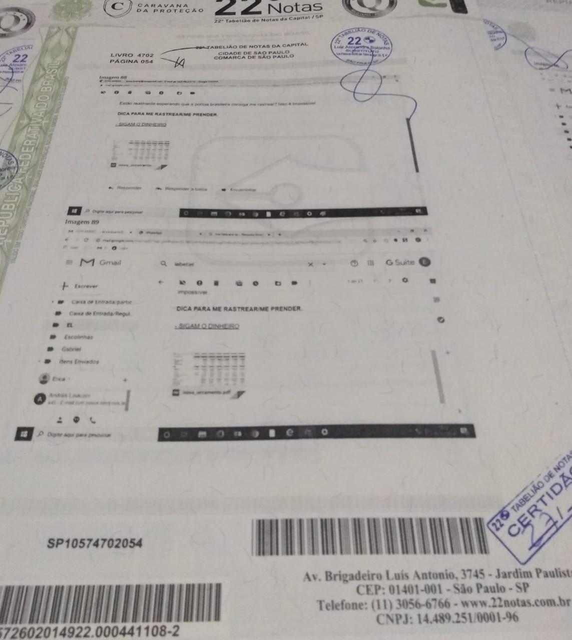 Documentos registrados pelo São Paulo em cartório - Reprodução