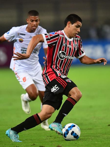 Moreira, do São Paulo, durante partida contra o Ayacucho, pela Copa Sul-Americana - Staff Images / CONMEBOL