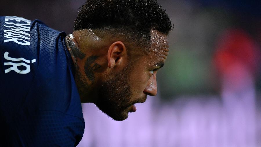 Neymar durante partida do PSG contra o Montpellier pelo Campeonato Francês - Aurelien Meunier