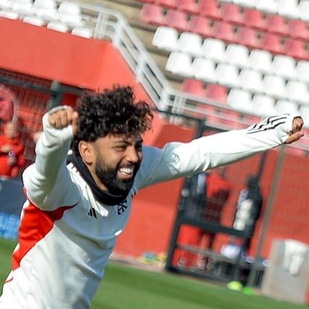 Descontração de Gabigol marcou o último treino do Flamengo no Marrocos antes da estreia no Mundial - Marcelo Cortes / Flamengo