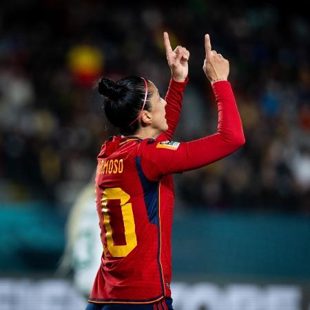 Jennifer Hermoso, camisa 10 da Espanha, chegou a 50 gols com a seleção nacional diante da Zâmbia