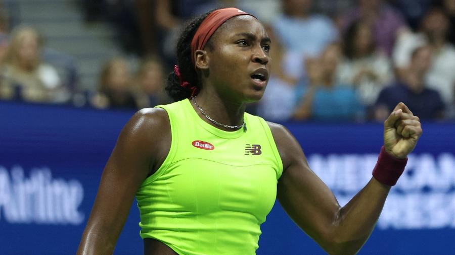 Coco Gauff nas semifinais do US Open de 2023