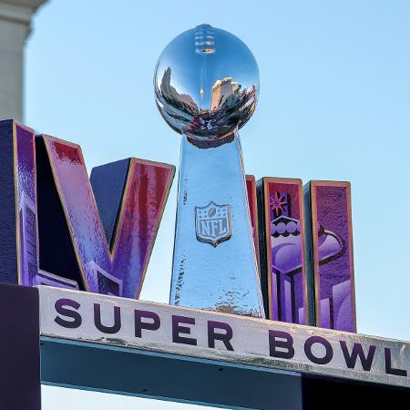 Letreiro do Super Bowl 58, em Las Vegas