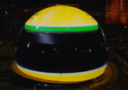 Projeção de capacete de Senna dura 4 horas em esfera de Las Vegas - Reprodução/Twitter/SphereVegas
