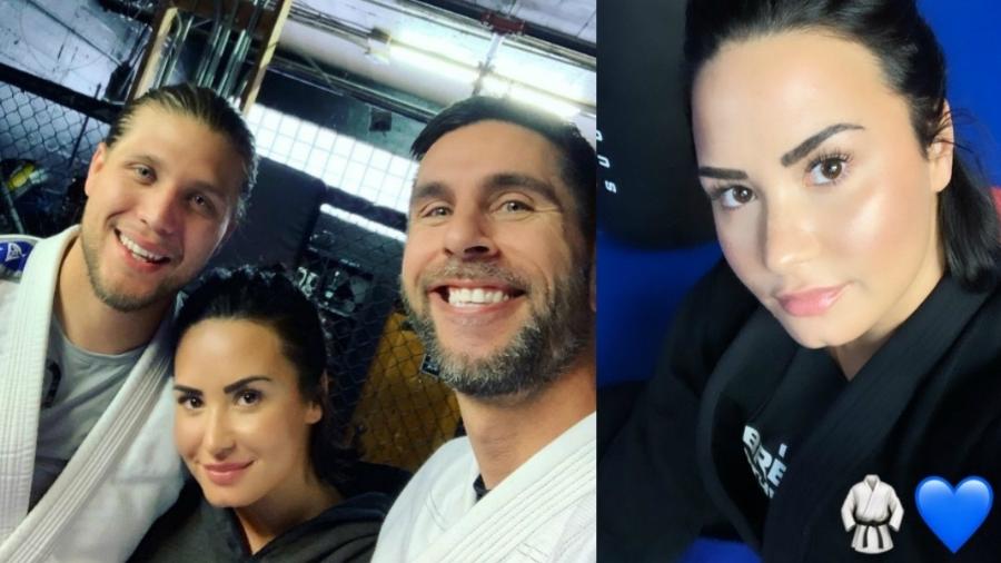 Demi Lovato treina jiu-jitsu com Brian Ortega, lutador do UFC - reprodução/Instagram
