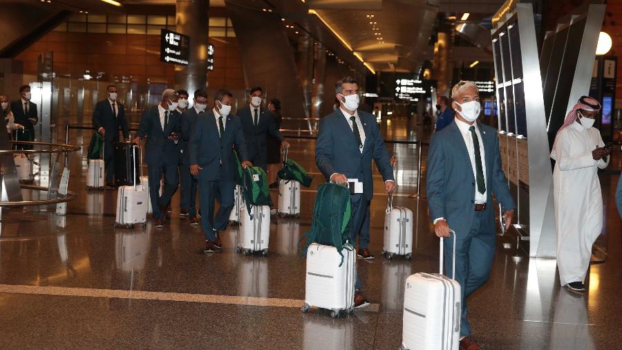 Elenco do Palmeiras desembarca no Qatar para a disputa do Mundial - Fifa/divulgação