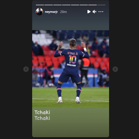 Neymar fez a dança "Tchaki Tchaki", de Gilberto, ex-participante do BBB 21 - Reprodução/Instagram