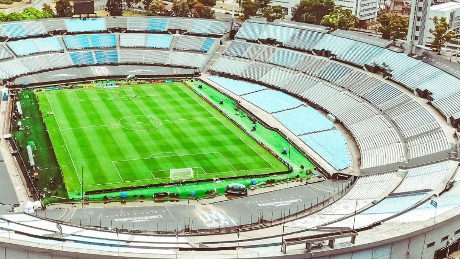 Estádio Centenário, palco da final da Libertadores, decorado para a decisão entre Palmeiras e Flamengo - Leonardo Boyd