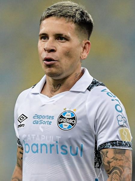 Soteldo, do Grêmio, durante jogo contra o Fluminense, pela Libertadores