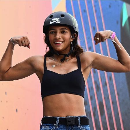 Rayssa Leal em participação no Campeonato Mundial de Skate, em Roma