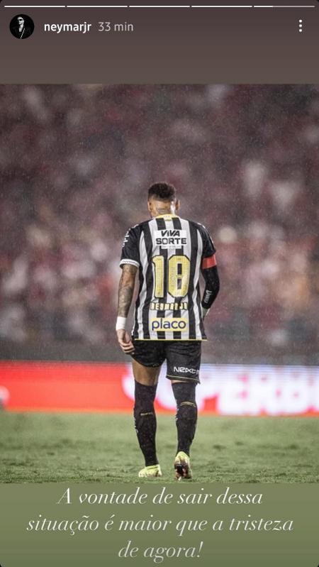 Neymar, do Santos, após queda na Copa do Brasil Neymar, do Santos, após queda na Copa do Brasil