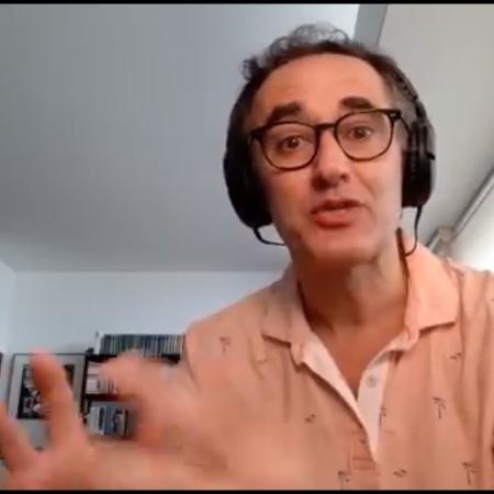Marcelo Barreto de casa à frente do Redação SporTV - Reprodução
