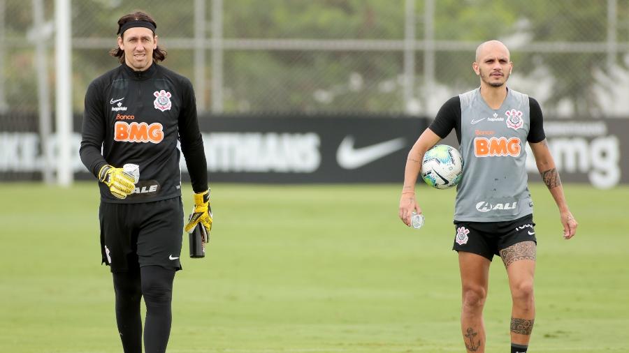 Cássio e Fábio Santos são dois dos infectados no clube  - Rodrigo Coca/Ag. Corinthians