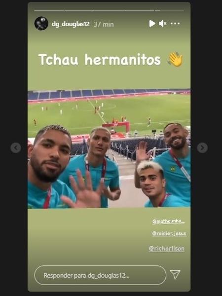 Jogadores do Brasil zoam eliminação da Argentina nas Olimpíadas - Reprodução/Instagram