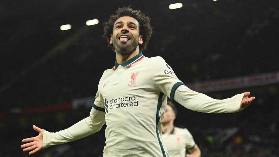 Mohamed Salah foi o destaque do Liverpool contra o Manchester United - OLI SCARFF / AFP
