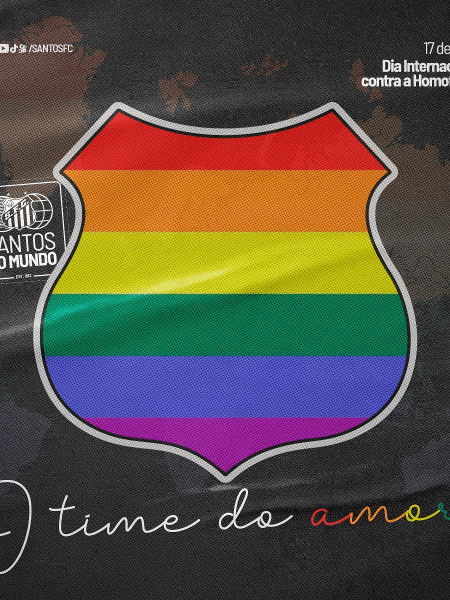 Santos foi um dos clubes a fazer publicação no Dia Internacional de Combate à Homofobia - Reprodução/Twitter