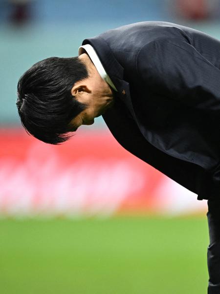 Hajime Moriyasu é treinador do Japão desde logo após a Copa do Mundo-2018 Hajime Moriyasu é treinador do Japão desde logo após a Copa do Mundo-2018