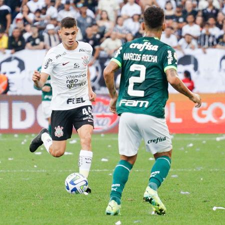 Moscardo em ação durante Corinthians x Palmeiras, jogo do Campeonato Brasileiro