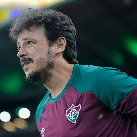 Fernando Diniz, técnico do Fluminense, em partida contra o Coritiba no Campeonato Brasileiro