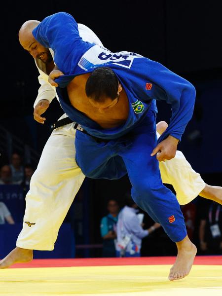 O judoca brasileiro Rafael Silva, o Baby, perdeu na sua estreia nos Jogos Olímpicos de Paris