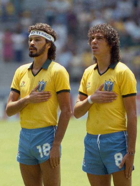 Sócrates e Casagrande antes de duelo na Copa de 1986