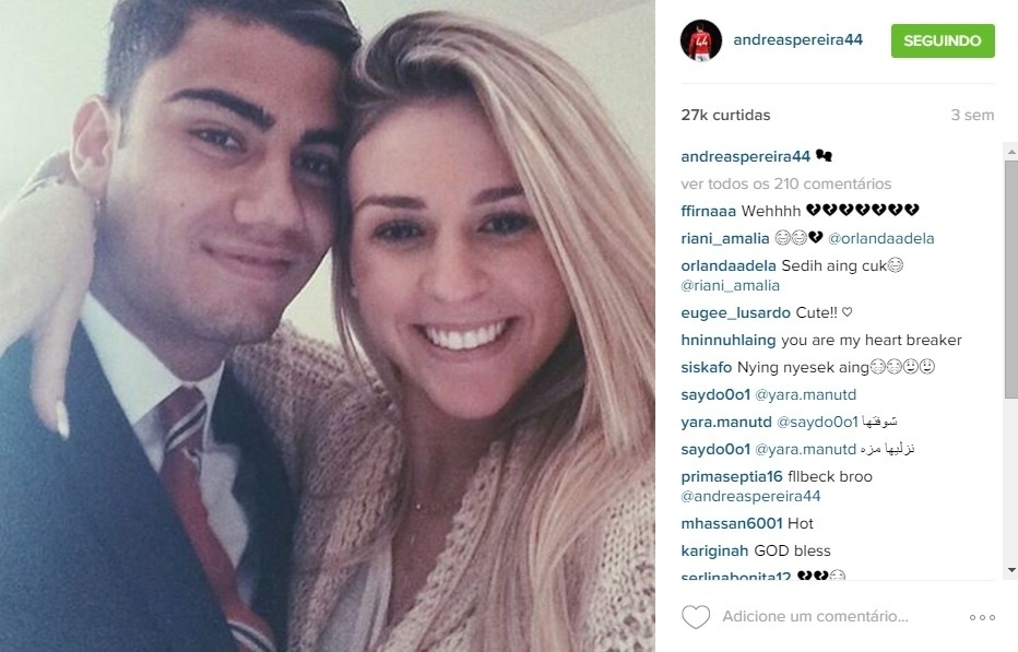 Quem é a namorada do Andreas Pereira?
