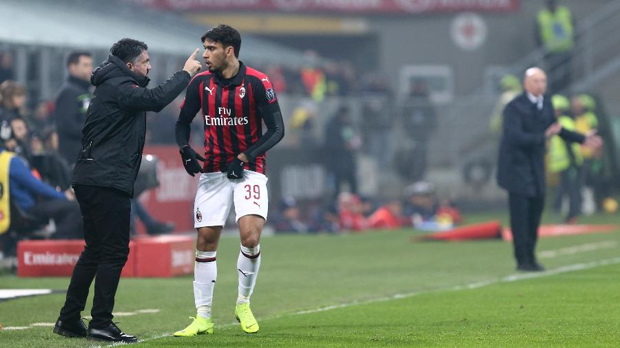 Lucas Paqueta conversa com Gennaro Gattuso - Marco Canoniero/LightRocket via Getty Images