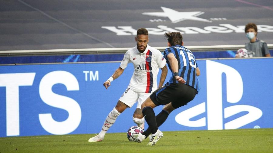 Neymar, na vitória do PSG sobre a Atalanta nas quartas de final da Liga dos Campeões de 2019/20 - C. Gavelle/PSG