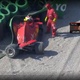 Charles Leclerc hits the tire barrier and the race in Italy is interrupted - Playback / Globe