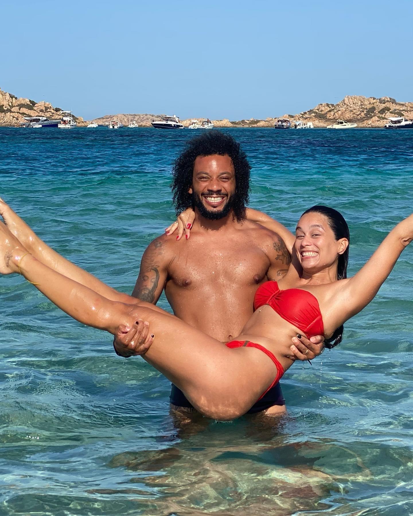 Marcelo e a esposa Clarice Alves, que é atriz - undefined