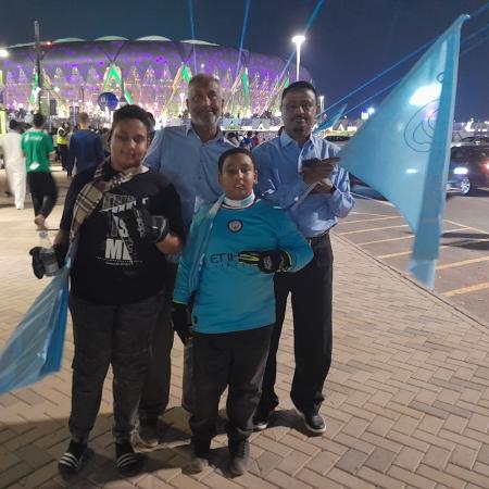 Sauditas torcedores do Manchester City foram à semifinal do Mundial de Clubes