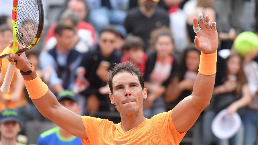 Rafael Nadal derrotou Damir Dzumhur, pelo Masters de Roma - AFP