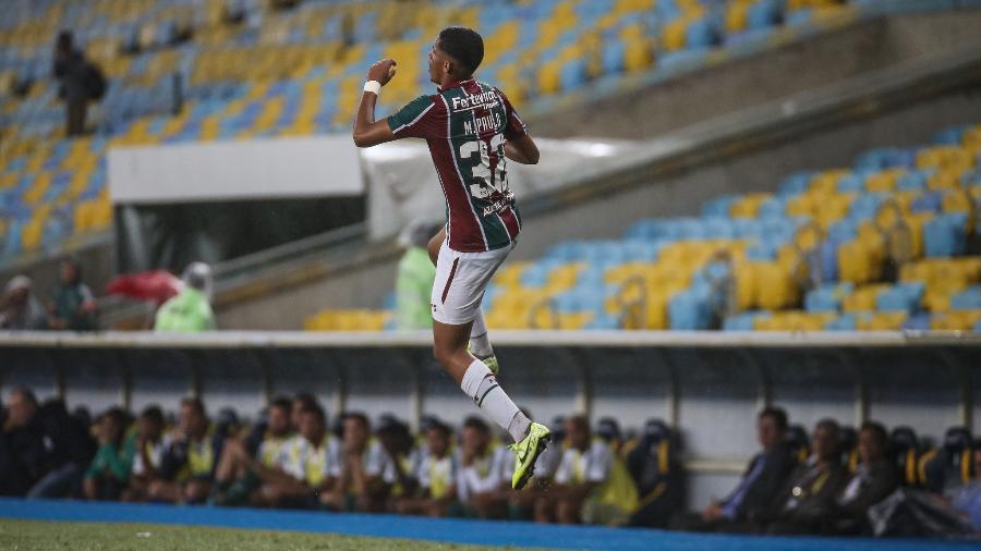 Marcos Paulo, atacante do Fluminense, celebra gol contra o Palmeiras, pelo Campeonato Brasileiro - Lucas Merçon / Fluminense