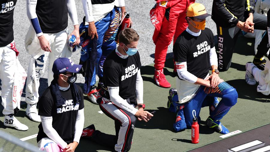 GP da Áustria de Fórmula 1: ato contra racismo gerou polêmicas - Peter Fox/Getty Images