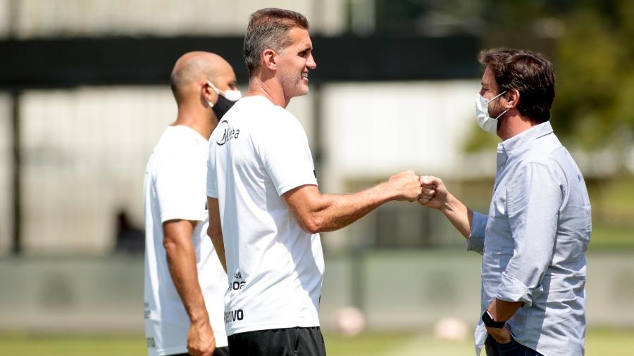 Vagner Mancini, técnico do Corinthians, e Duilio Monteiro Alves, presidente do clube, conversam sobre o assunto há semanas  - Rodrigo Coca/ Ag. Corinthians 