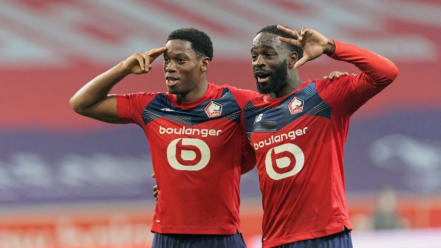Jonathan David, 21 anos, e Jonathan Ikoné, 23, são dois dos destaques do líder Lille - Sylvain Lefevre/Getty Images