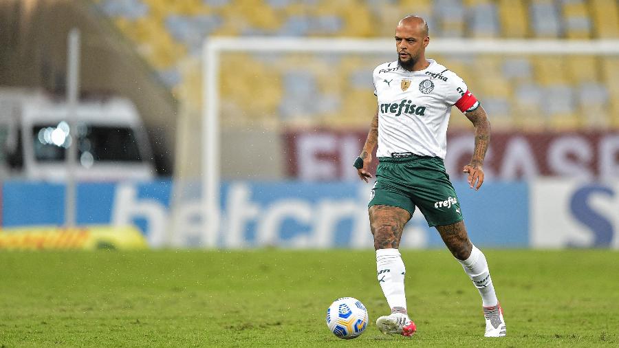  Felipe Melo, jogador do Palmeiras, durante partida contra o Fluminense - Thiago Ribeiro/AGIF