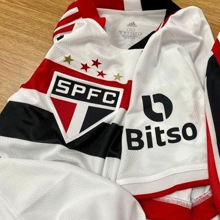 São Paulo acertou patrocínio com a Bitso para a manga da camisa - Divulgação/São Paulo FC