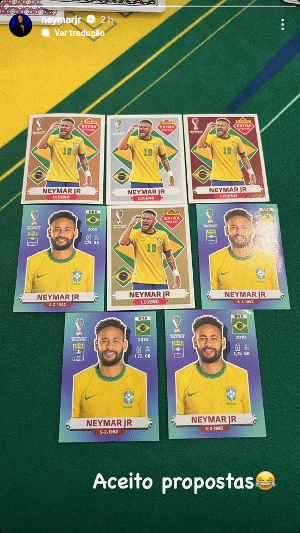 Figurinha Da Copa Neymar Jr Legend Bronze Original Panini Ne