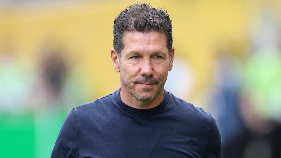 Diego Simeone, durante vitória do Atlético de Madri sobre o Seattle Sounders, no Mundial de Clubes - Buda Mendes / GETTY IMAGES NORTH AMERICA / Getty Images via AFP